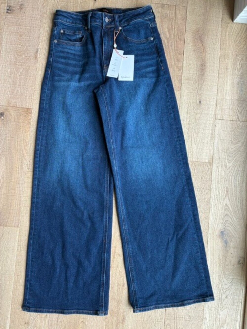 Quince, NWT Bella Stretch Wide leg jeans, size 27